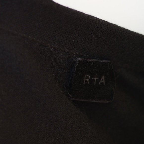 RtA Open Front Distressed Sweater Cardigan, Black, Size Small - Picture 4 of 6